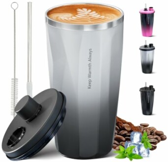 Domusensus 20oz Tumbler Review: Magnetic Straw Topper, Spill Proof Travel Mug